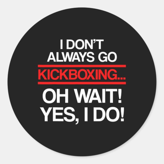 Kickboxing Always Kick Boxing Workout _1  ラウンドシール (正面)