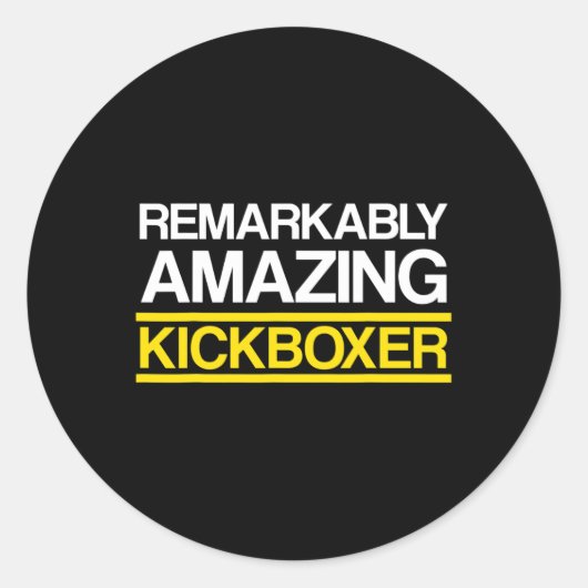 Kickboxing Amazing Kick Boxing Workout ラウンドシール (正面)