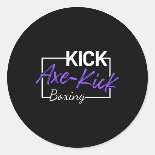 Kickboxing Axe Kick  ラウンドシール (正面)