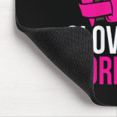Kickboxing Chick Kickboxer Training Gloves On Worl マウスパッド (コーナー)