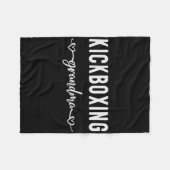 Kickboxing Grandma Proud Kickboxing Grandmother  フリースブランケット (正面(横))