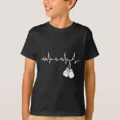 Kickboxing Heartbeat - Kickboxer Self Defense Mart Tシャツ (正面)