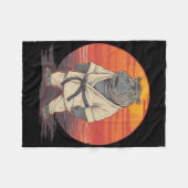 Kickboxing Hippo Martial Arts Karate Jiu-jitsu Mma フリースブランケット (正面(横))