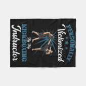 Kickboxing Instructor Funny Kick Boxer Boxing Grap フリースブランケット (正面(横))