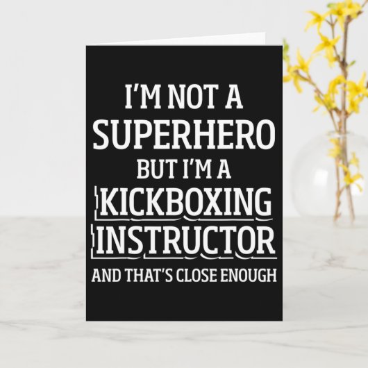 Kickboxing Instructor Kick Boxing Workout _5 カード (黄色い花)