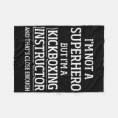 Kickboxing Instructor Kick Boxing Workout _5 フリースブランケット (正面(横))