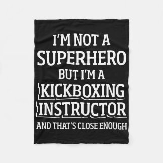 Kickboxing Instructor Kick Boxing Workout _5  フリースブランケット