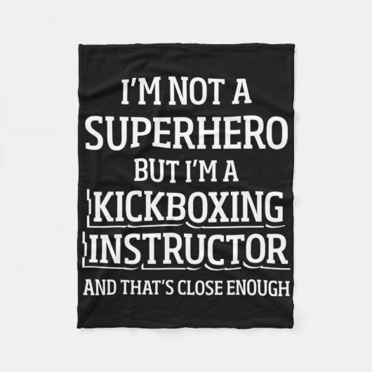 Kickboxing Instructor Kick Boxing Workout _5 フリースブランケット (正面)