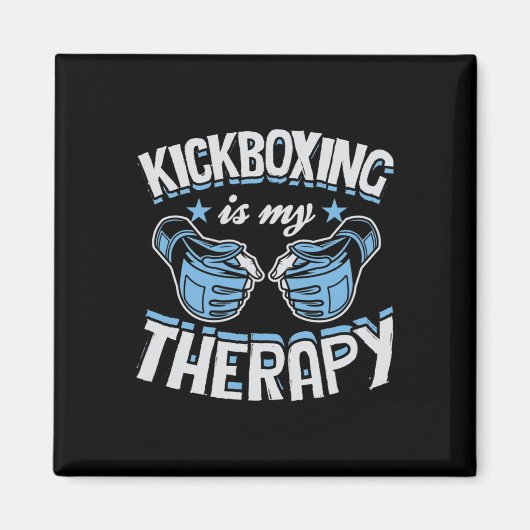 Kickboxing Is My Therapy Funny Boxing Karate Marti マグネット (正面)