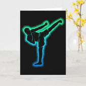 Kickboxing Kickboxer Karate Taekwondo Kids Boys Me カード (黄色い花)