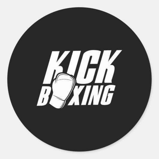 Kickboxing Kickboxer Kickbox Kick Boxing Martial A ラウンドシール (正面)