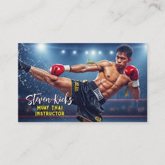 Kickboxing Martial Arts Muay Thai Instructor 名刺 (正面)