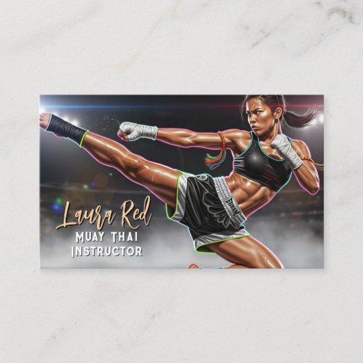 Kickboxing Martial Arts Muay Thai Instructor 名刺 (正面)