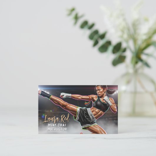 Kickboxing Martial Arts Muay Thai Instructor 名刺 (スタンド正面)