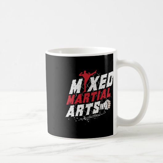 Kickboxing Mma Mixed Martial Arts Lover Gift Idea  コーヒーマグカップ (右)