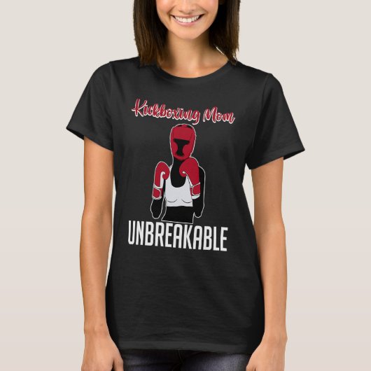 Kickboxing Mother Unbreakable Hobby Kickboxing Tシャツ (正面)