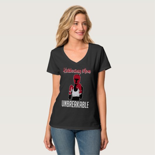 Kickboxing Mother Unbreakable Hobby Kickboxing Tシャツ (正面フル)