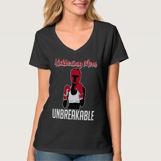 Kickboxing Mother Unbreakable Hobby Kickboxing Tシャツ (正面)