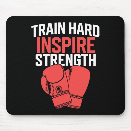 Kickboxing Trainer Intense Fitness Self-defense Ma マウスパッド (正面)