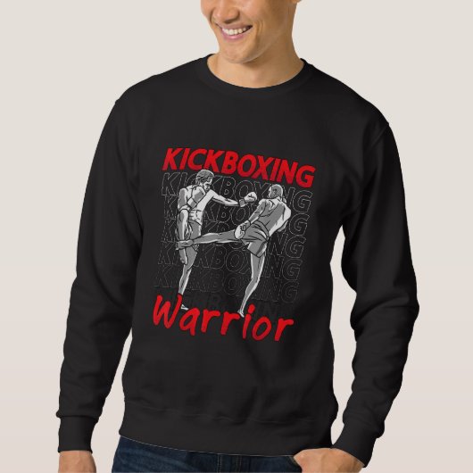 Kickboxing Warrior Combat Sports Kickboxer Love Ki スウェットシャツ (正面)