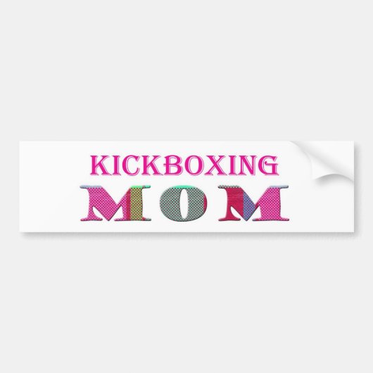 KickboxingMom バンパーステッカー (正面)