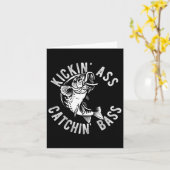 Kickin' Catchin' Byss Fishing Fisherman Anglers Tr カード (黄色い花)