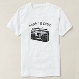 Kickin' Itレトロラジオグランジおもしろいノベルティ音楽 Tシャツ