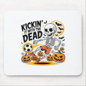 Kickin' It Halloween Skeleton Soccer Player  マウスパッド (正面)