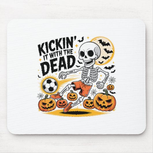 Kickin' It Halloween Skeleton Soccer Player  マウスパッド (正面)