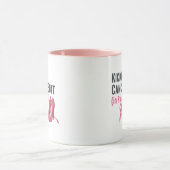 Kicking Cancer’s Butt in Pink Heels Sassy Survivor マグカップ (中央)