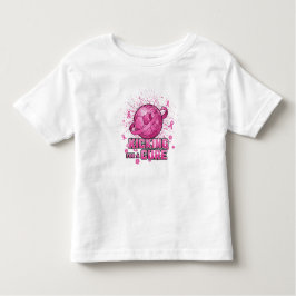 Kicking for a Cure – Pink Soccer Breast Cancer Awa トドラーTシャツ