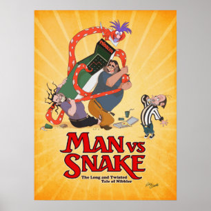 KickstarterのMAN VS SNAKE Don Bluthポスター ポスター