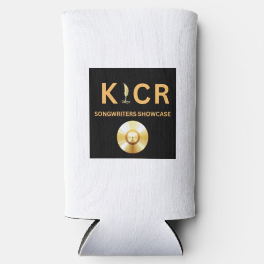 KICR Songwriters koozie スリム缶クーラー (正面)