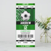 kId用パーソナルサッカーボールチケット誕生日 招待状 (スタンド正面)