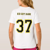 「Kid 得 Bank T-Shirt Jersey #37 Clothingデザイン Tシャツ (裏面)