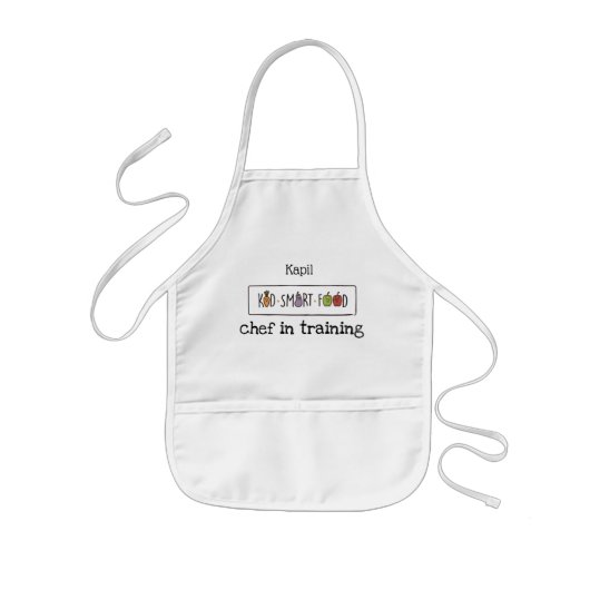 KID・頭が切れる・FOOD chef in training kids' eプロン 子供用エプロン (正面)