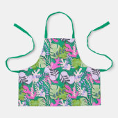 Kid Apron : Abstract Leaves (green) エプロン (正面)
