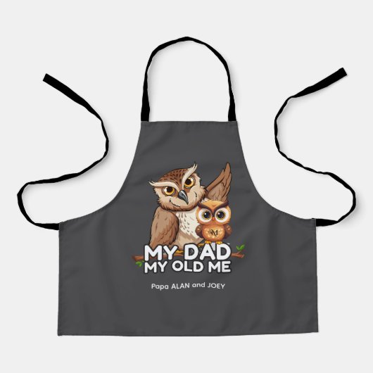 Kid Apron : My Dad My Old Me (グレー) エプロン (正面)