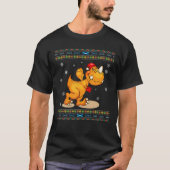 Kid Dinosaur Ugly Christmas Santa Trex Tree Rex Bo Tシャツ (正面)