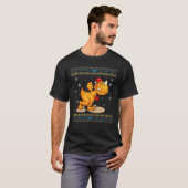 Kid Dinosaur Ugly Christmas Santa Trex Tree Rex Bo Tシャツ (正面フル)