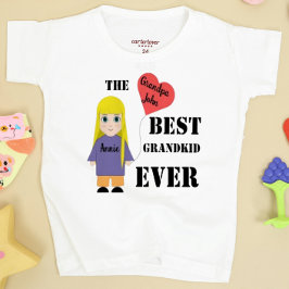 "KID EVER"最高のかわいい女の子のハート名前をカスタムするシャツ トドラーTシャツ