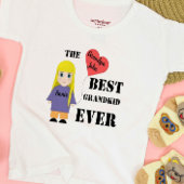 "KID EVER"最高のかわいい女の子のハート名前をカスタムするシャツ トドラーTシャツ