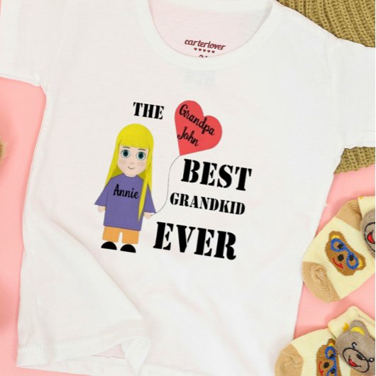 "KID EVER"最高のかわいい女の子のハート名前をカスタムするシャツ トドラーTシャツ