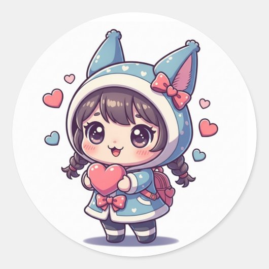 Kid-Friendly & Playful Sticker ラウンドシール (正面)