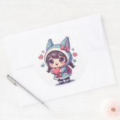 Kid-Friendly & Playful Sticker ラウンドシール (封筒)