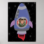 Kid in Rocket Ship Space Travel Room ポスター (正面)
