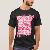 Kid Its My 8th Birthday Coquette Aesthetic 8 Years Tシャツ (正面)