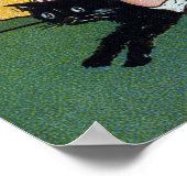 Kid on CatとJOL Signpostsヴィンテージハロウィーン ポスター (角)