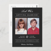 Kid Photo日付の保存 | ブラック ポストカード (正面/裏面)