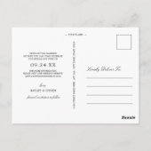 Kid Photo日付の保存 | ブラック ポストカード (裏面)